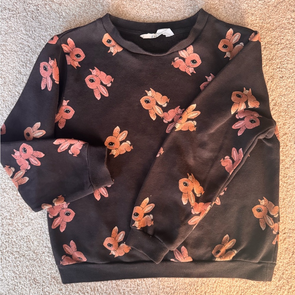 H&M bunny Black Sweatshirt 8/10